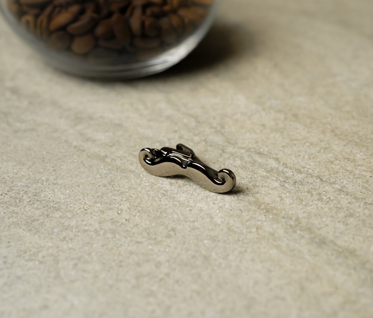 Small Moustache Tie Pin Black