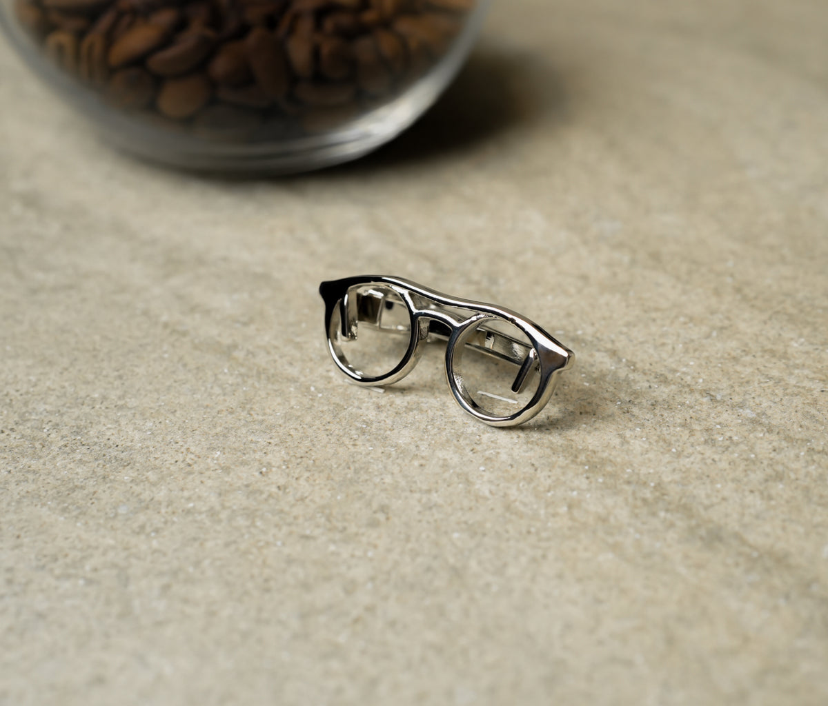 Glasses Tie Pin Silver