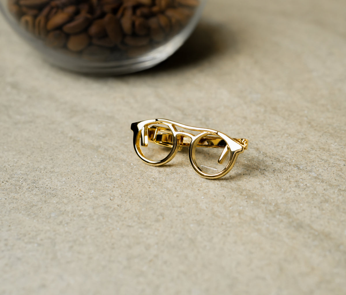 Glasses Tie Pin Gold