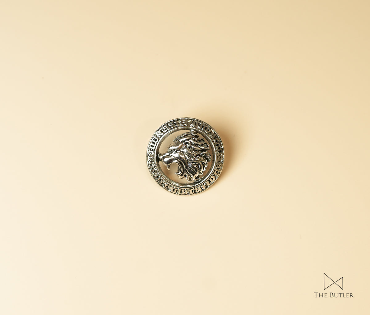 Simeon Silver Lion Lapel Pin