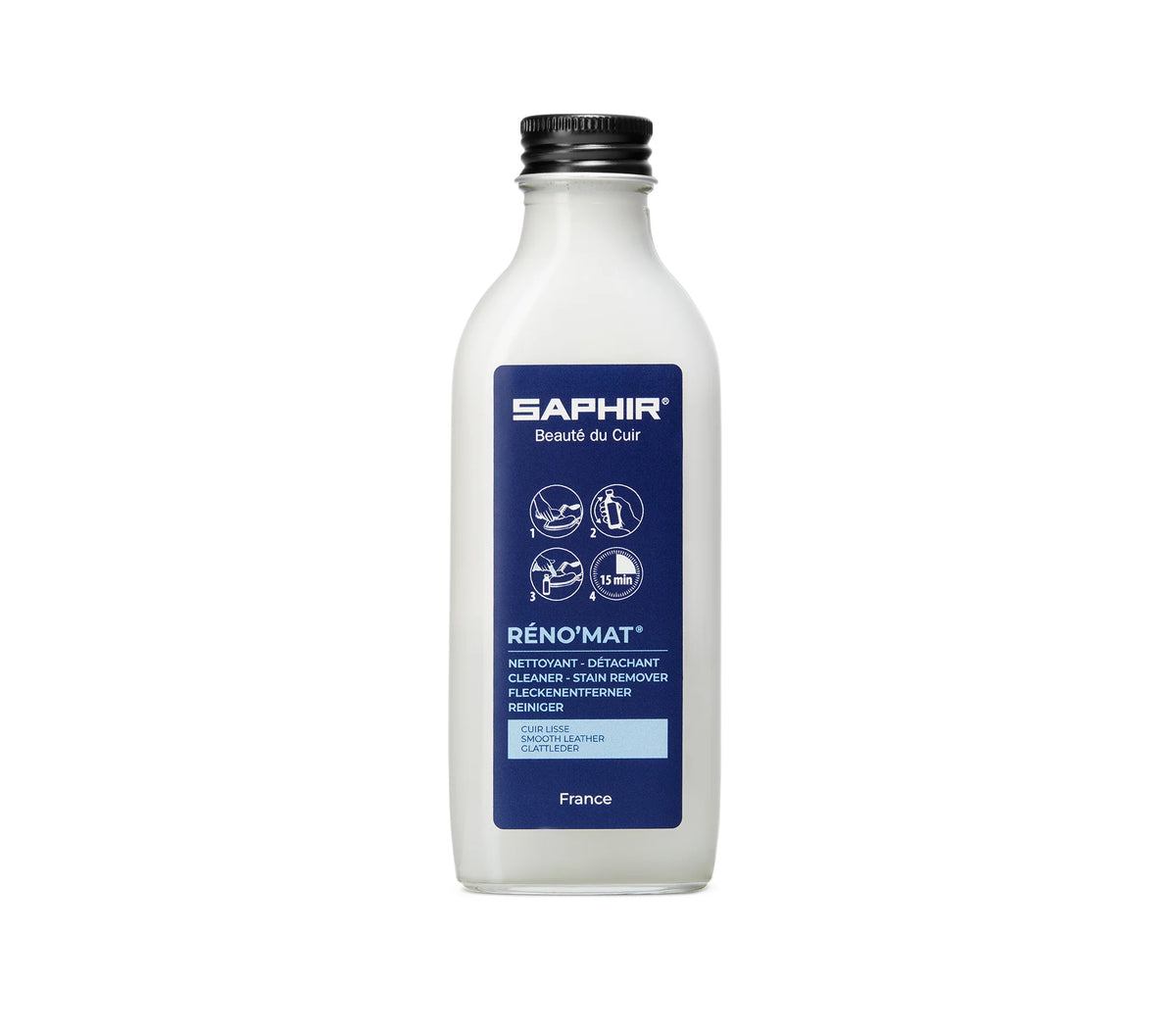 Saphir Réno'Mat professional leather cleaner removing old polish, wax, dirt and stains from leather shoes and sneakers