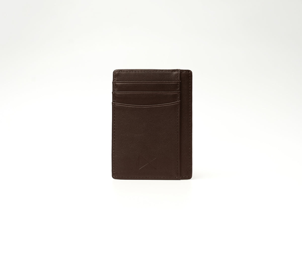 The Monarch Dusky Brown vegetable-tanned goat leather cardholder with 5 card slots and 3 cash compartments (11.5 × 8.5 cm)