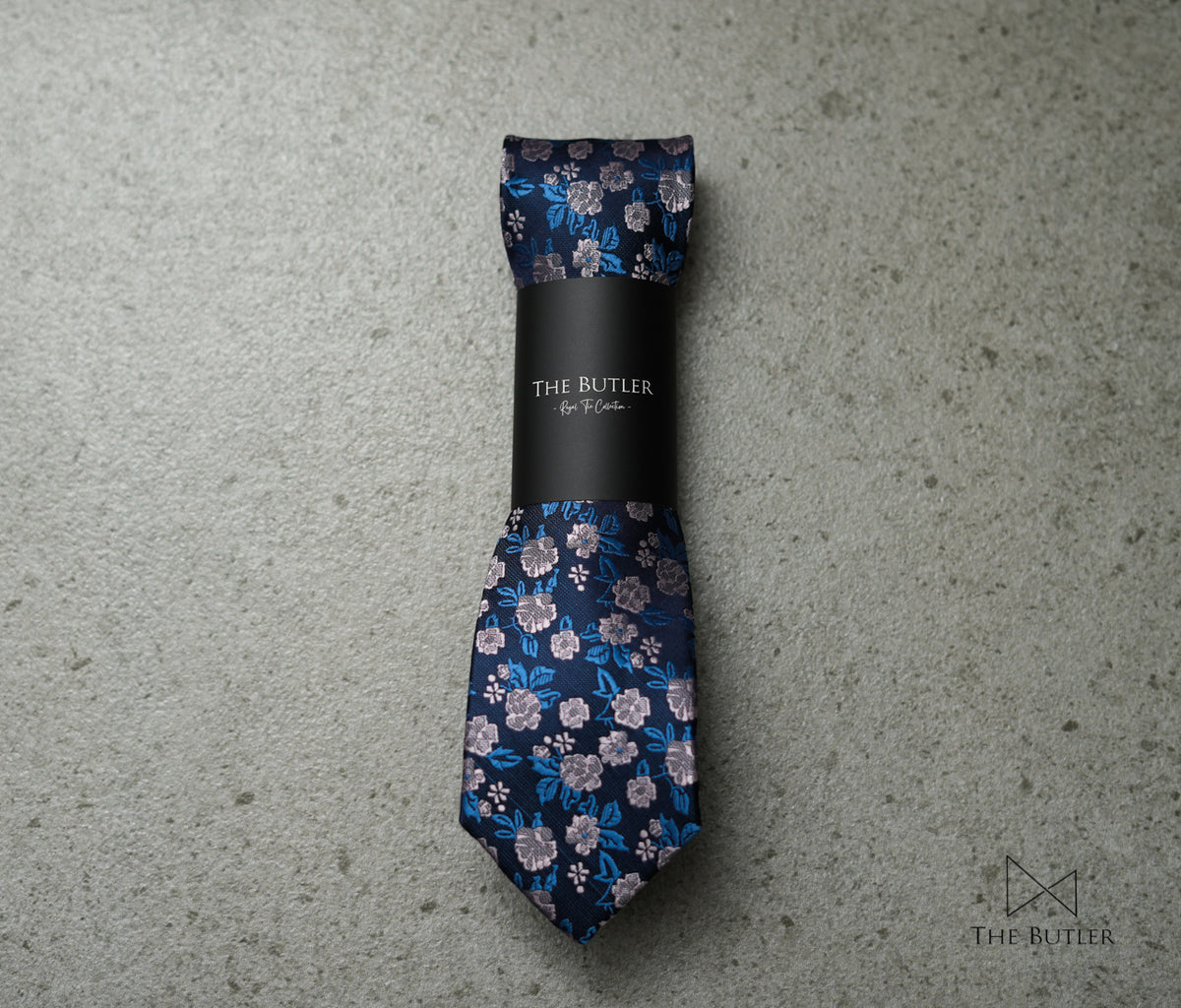 Alder Sterling Floral Microfiber Tie