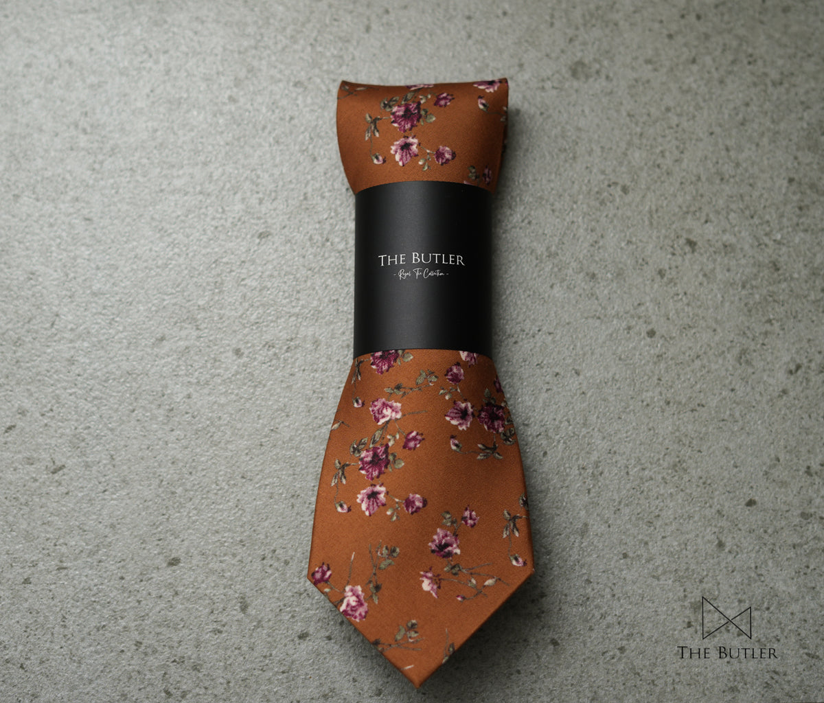 Branwell Amber Floral Tie