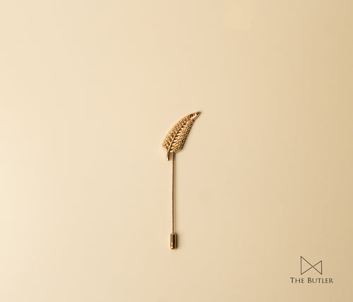 Bretton Gold Royal Fern Lapel Pin