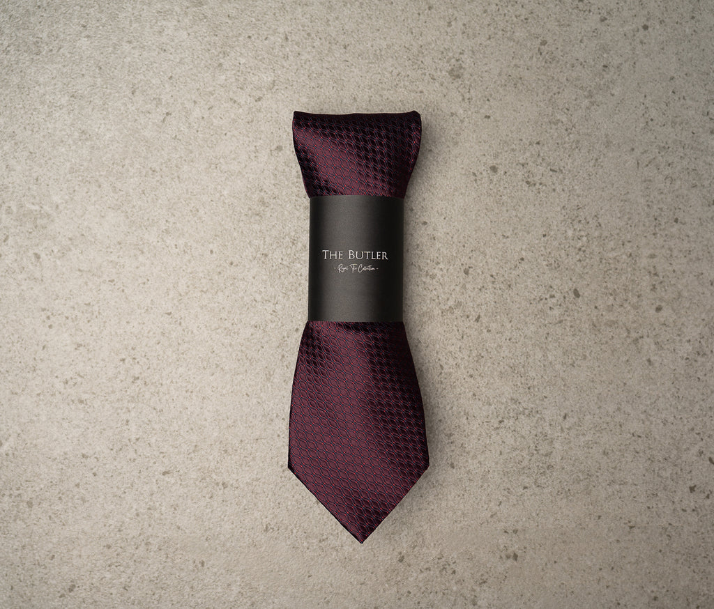 The Butler Sri Lanka | Andrei Midnight Purple Textured Neck Tie