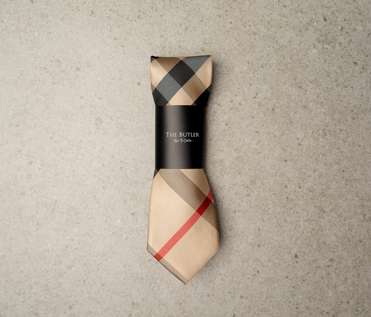 Augustin Caramel Gold Plaid Tie